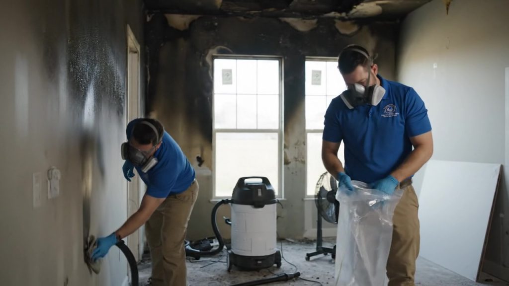 fire and smoke damage restoration services in Denton TX by Regent Restoration