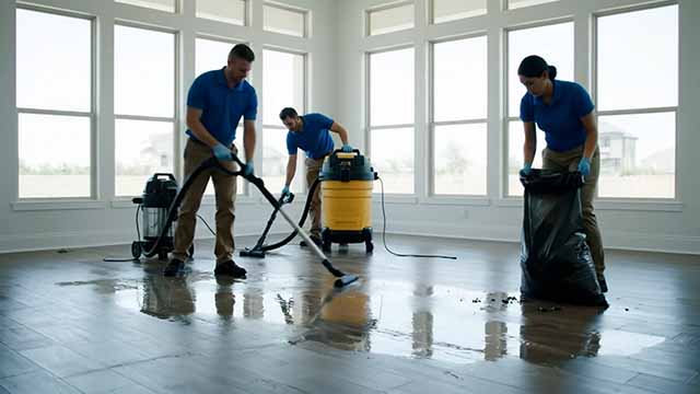 wood floor water damage restoration in Plano TX by Regent Restoration