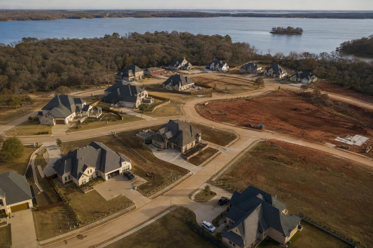 Neighborhood near Lake Lewisville, TX